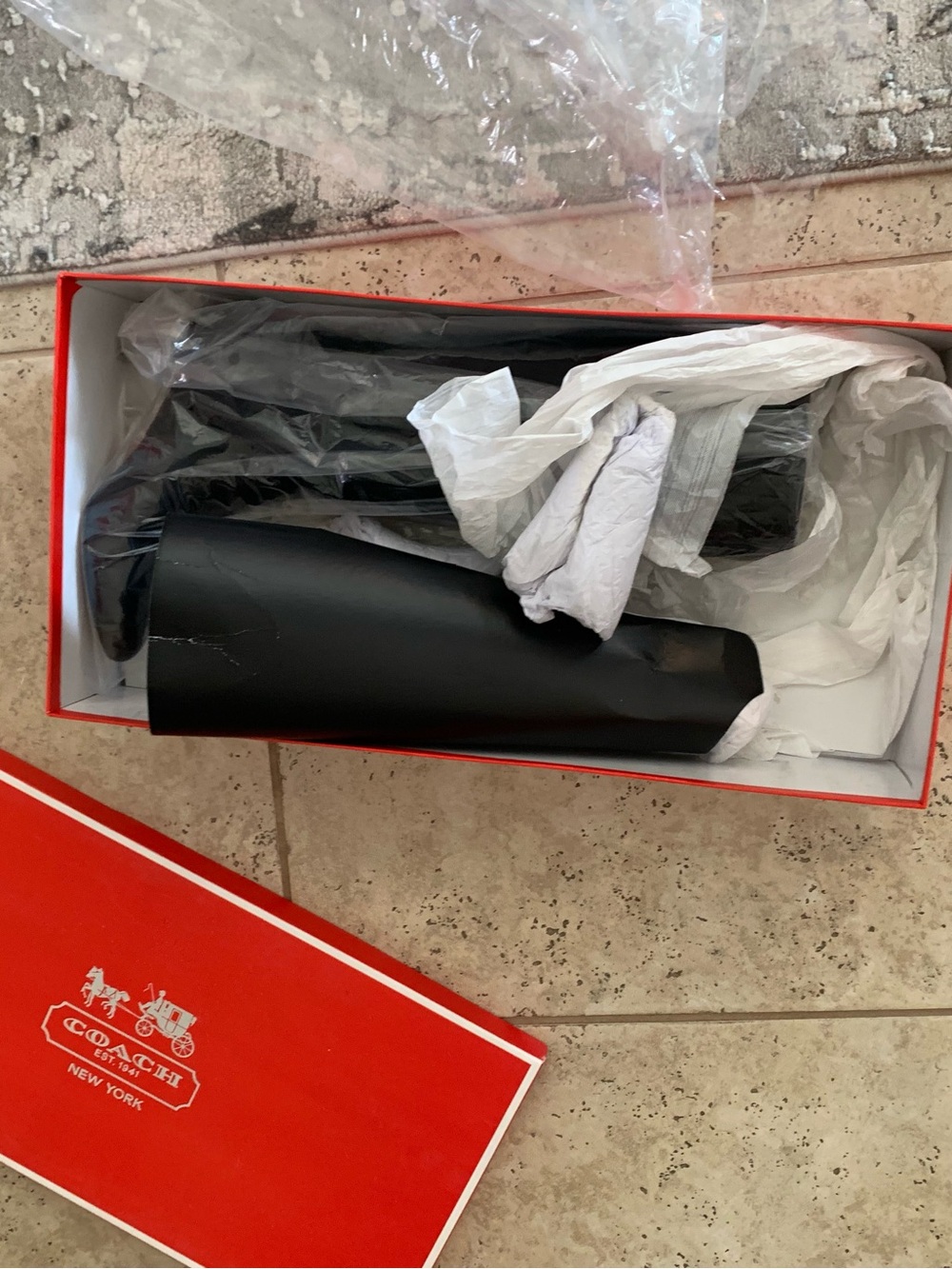 Coach Black Leather Boots